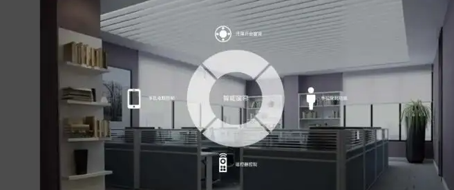 智能辦公室改造提高工作效率。效果圖