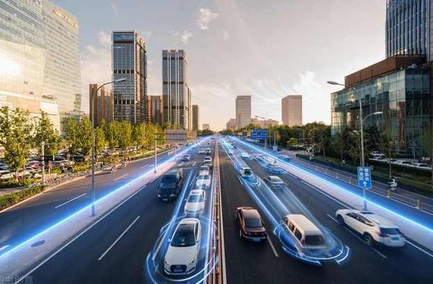 智能交通系統(tǒng)改善道路安全。效果圖