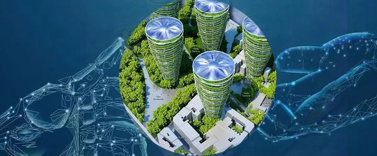 智慧建筑減碳三大措施。效果圖